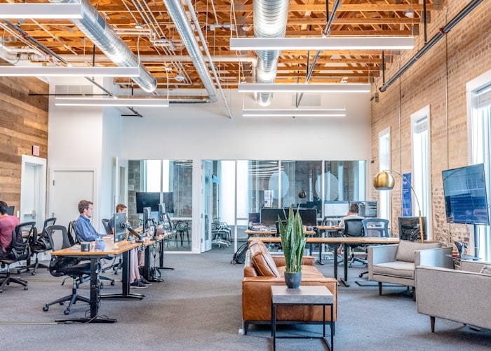 Marketing consulting team office environment